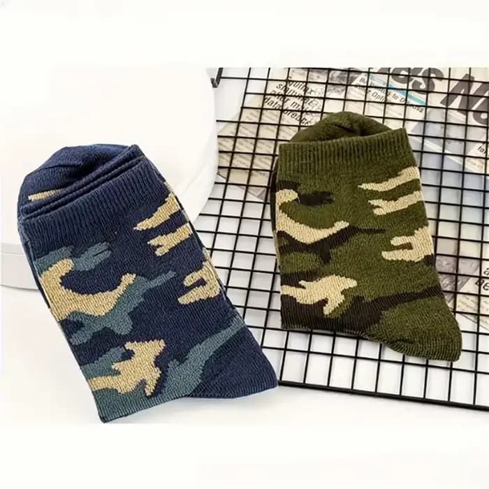 3/12 paires de chaussettes mi-tube camouflage pour hommes