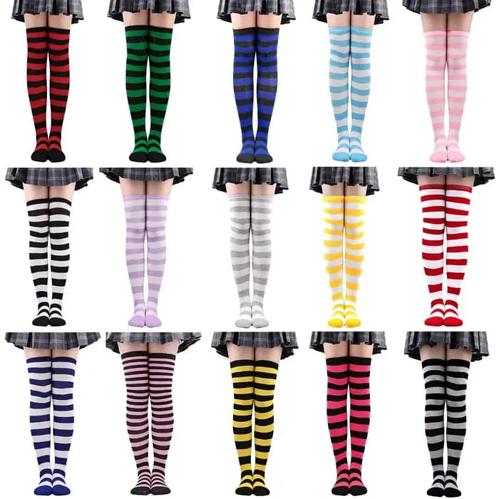 1 paire de chaussettes JK élégantes au genou pour dames