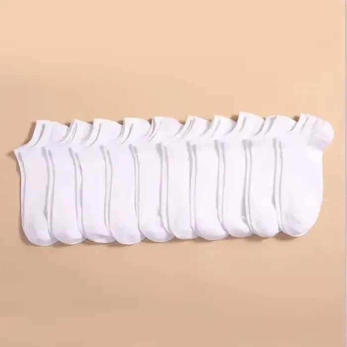 Chaussettes bateau unisexes décontractées de couleur unie