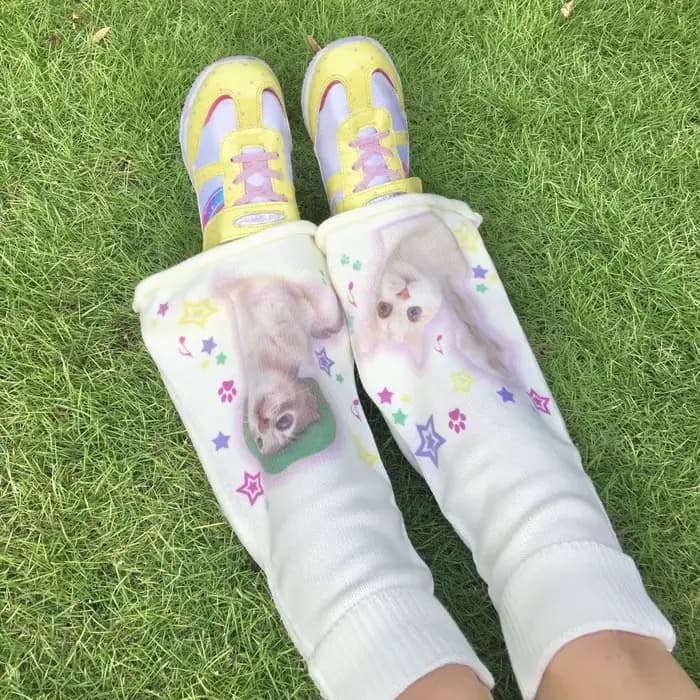 Jambières Kawaii Cat Cartoon Pys Socks