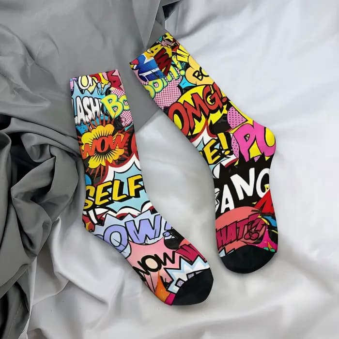 Chaussettes pour hommes de style dessin animé amusant
