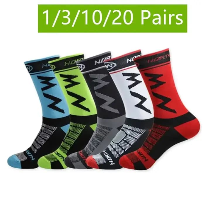 1/3/10/20 paires de chaussettes de sport respirantes de haute qualité adaptées à la course