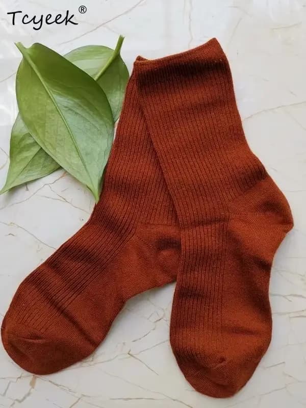 Haute qualité 100% cachemire laine chaussettes femmes hiver très chaud homme