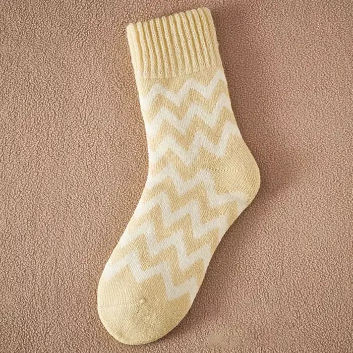 Chaussettes d'hiver épaisses et confortables pour femme, en cachemire doux, à bord souple, pour la maison et la neige, idéales pour dormir