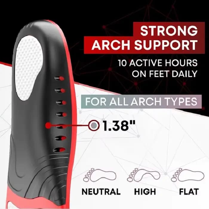 Semelles de dehors Orth4WD Premium pour Pieds, Gel PU, Absorption des Chocs, Semelle Respirante, Support de Voûte Sportive, Soins des Pieds