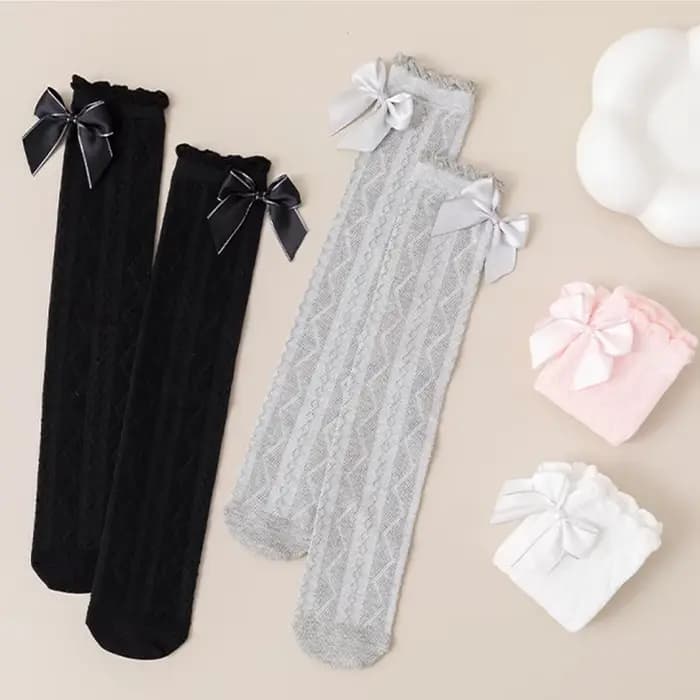 2 paires de chaussettes hautes pour filles