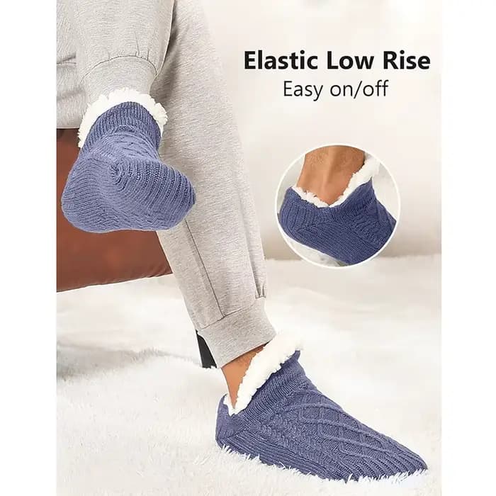 Chaussettes pantoufles d'hiver avec pinces pour hommes et femmes – Chaudes