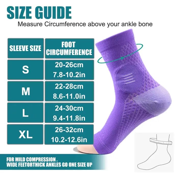 1 paire de chaussettes de neuropathie-thérapie de neurite périphérique Compression diabétique bout ouvert manchons de