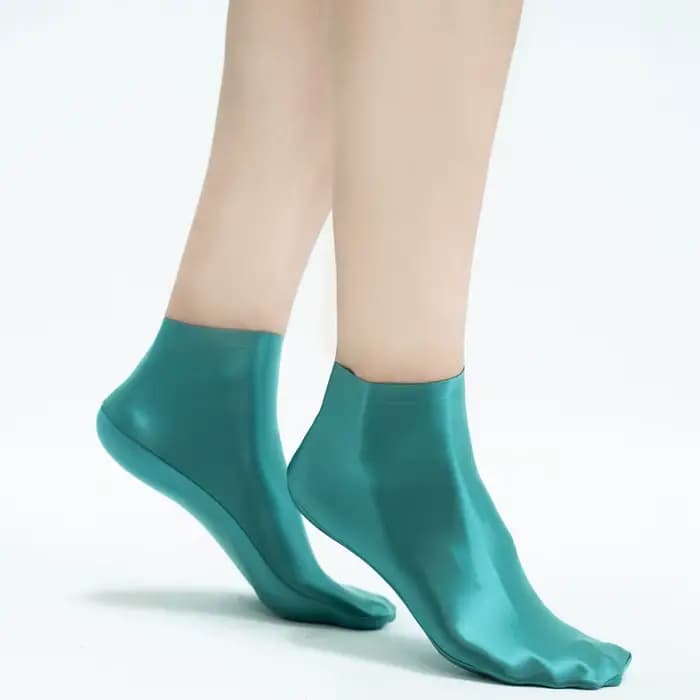 MJINM femmes brillant lisse sport respirant sans couture décontracté cheville chaussettes haute élasticité confortable