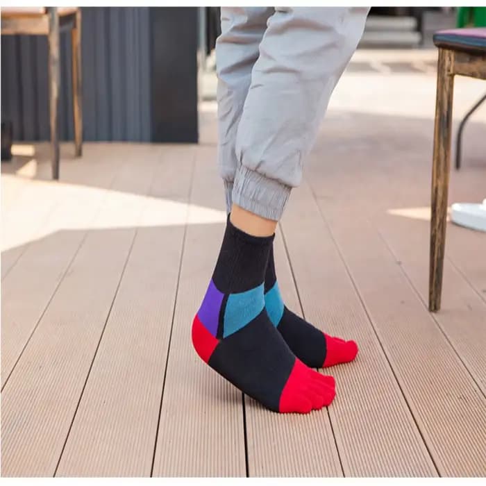 1 paires de chaussettes de Sport en coton biologique avec orteils EU 38-44