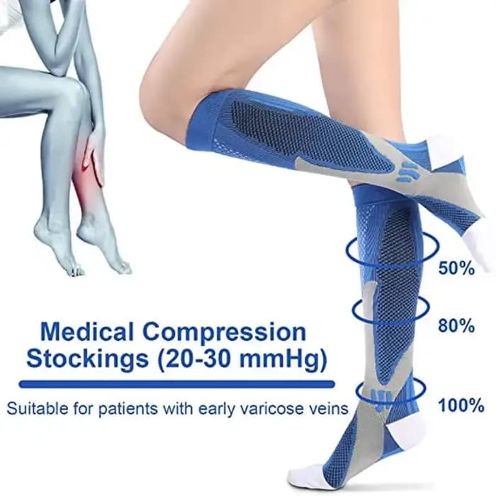 Chaussettes de Compression noires pour hommes et femmes