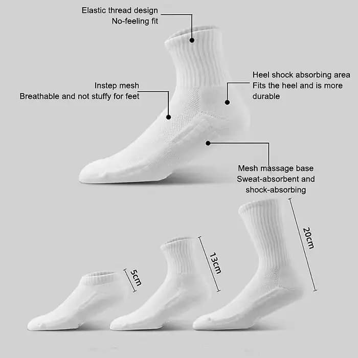Chaussettes de sport pour hommes à semelle épaisse, absorbant la transpiration et respirantes, avec coussinets de soutien pour la course à pied, chaussettes de sport professionnelles pour hommes