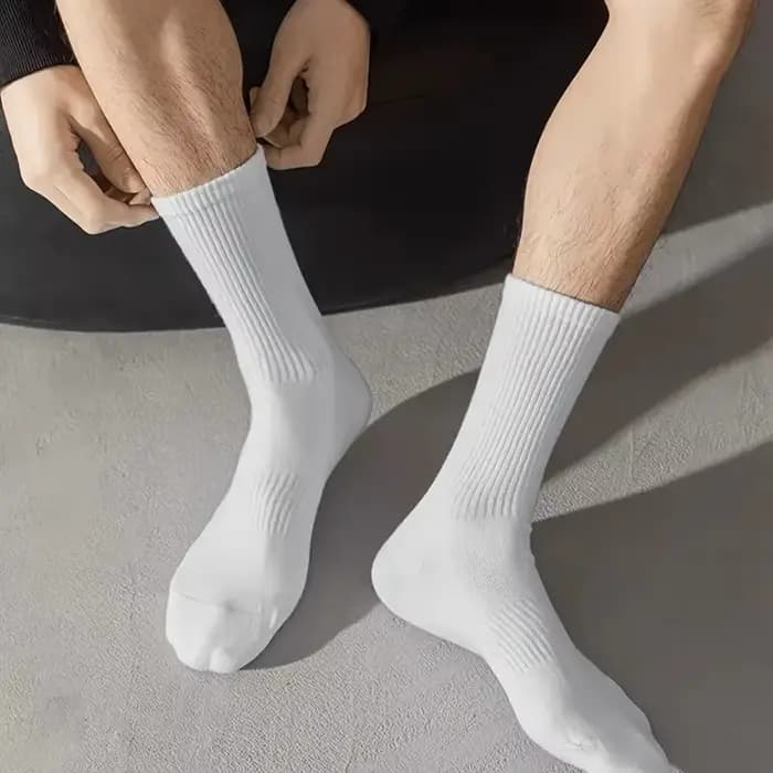 10/20 paires hommes femmes Anti odeur tricoté mi Tube chaussettes adaptées toutes les saisons absorbant la sueur respirant Couples décontracté sport chaussette