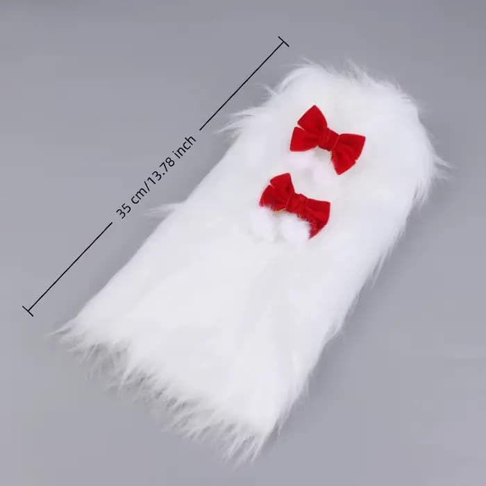 Guêtres en fausse fourrure blanche, style Y2K Gothique, unies, punk, longueur genou, mode, chaudes