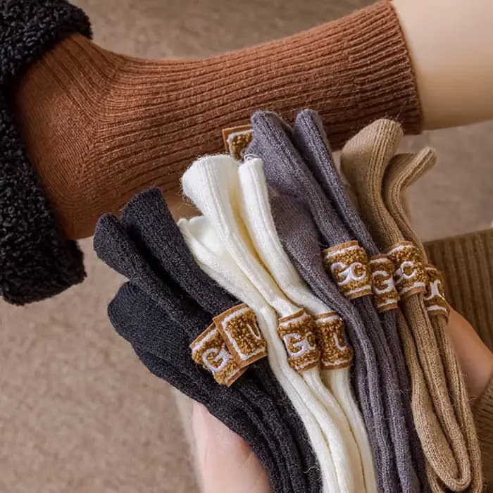 Garder au chaud hiver chaussettes confortable épaissir pile mi-mollet