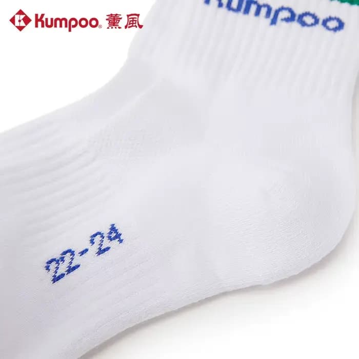 3 paires kumpoo Chaussettes de sport mi-mollet pour tennis et badminton