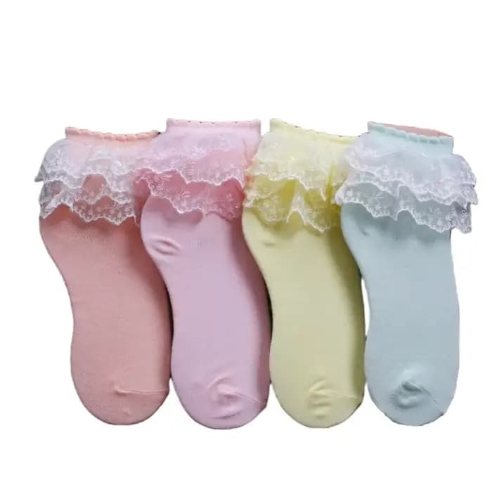 Lolita – chaussettes en dentelle blanche pour femmes