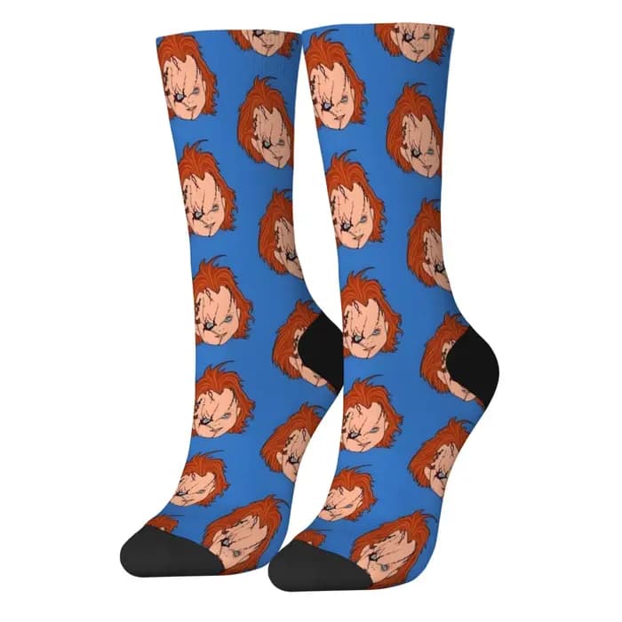 Horreur Chucky poupée bande dessinée chaussettes drôle heureux hommes