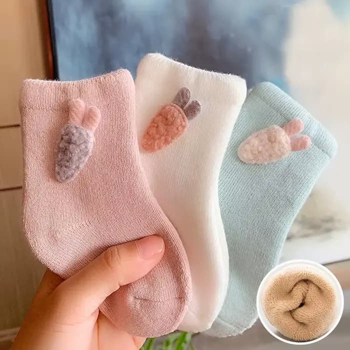 3 paires/lot chaud hiver bébé chaussettes mignon doux nouveau-né