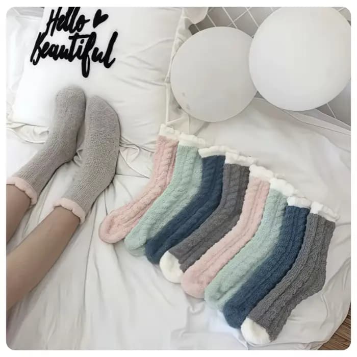 7 paires de chaussettes de sommeil chaudes et colorées pour femmes