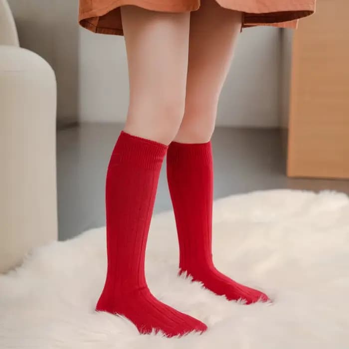 Chaussettes en coton pour adolescents et enfants de 0 à 12 ans, chaussettes décontractées côtelées jusqu'aux genoux, chaussettes longues pour enfants, chaussettes d'hiver pour bébés, chaussettes d'éco