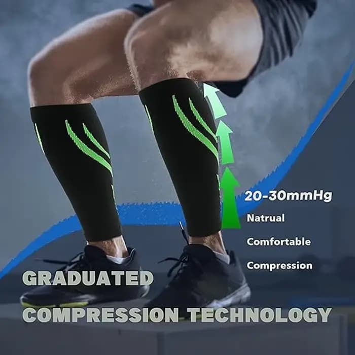Manchons de compression pour mollets pour hommes et femmes (20-30 mmHg)