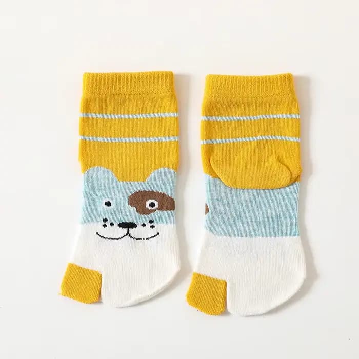 Chaussettes de sport en coton à deux doigts pour enfants