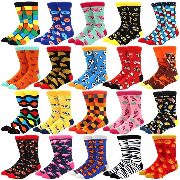 Chaussettes Happy Unisexes en Coton pour Homme et Femme, Design Rétro, Amusantes, Football, Basket-ball, Équipage, Skateboard, Harajuku