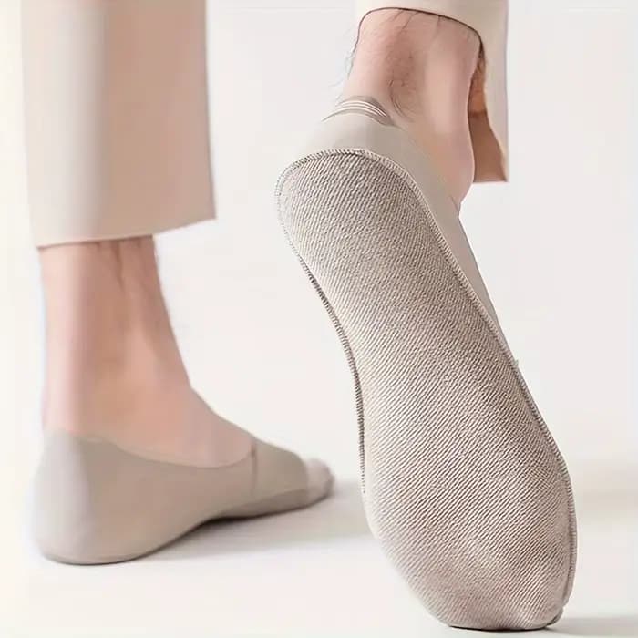 5 paires de chaussettes fines antidérapantes sans couture pour hommes