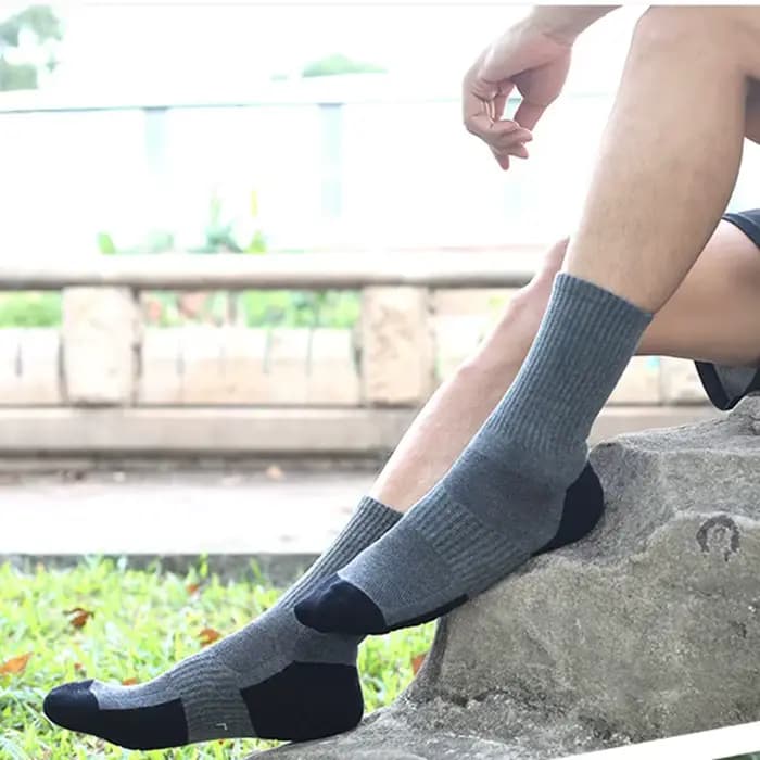 Chaussettes de randonnée en laine mérinos pour hommes