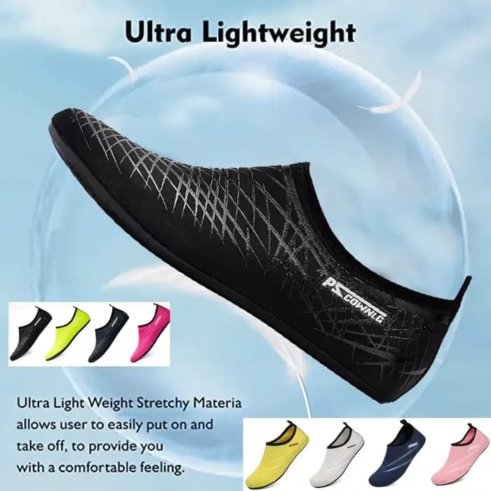 Chaussures de sports nautiques pieds nus chaussettes de yoga aquatique à séchage rapide à enfiler pour hommes femmes