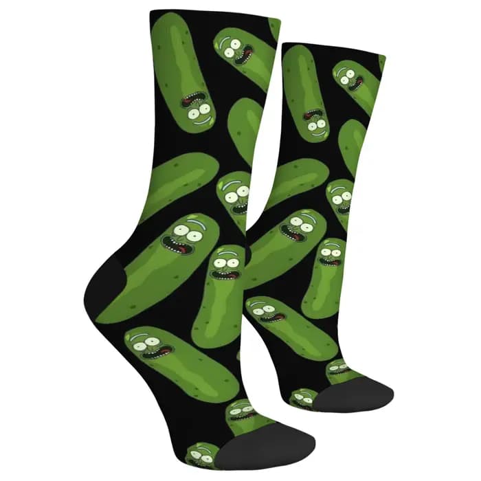 Dessin animé drôle concombre nouveauté chaussettes heureuses style Harajuku rétro tendance