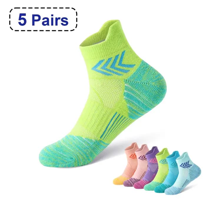 5 paires de chaussettes de basket-ball professionnelles pour femmes