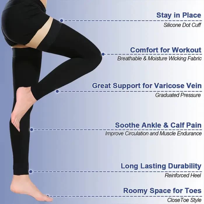 Bas de compression haute pour femmes et hommes