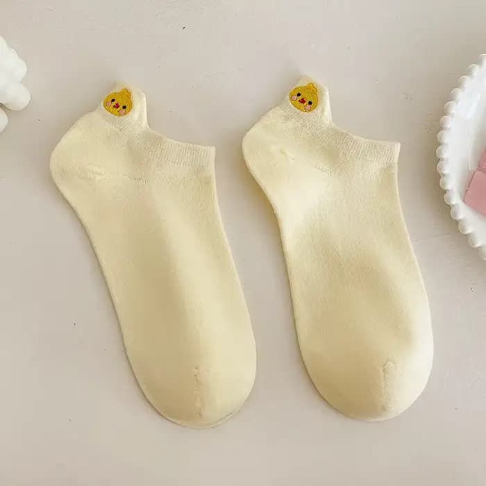 Harajuku femmes chaussettes Kawaii mignon drôle grenouille Panda lapin arc-en-ciel broderie Animal coton