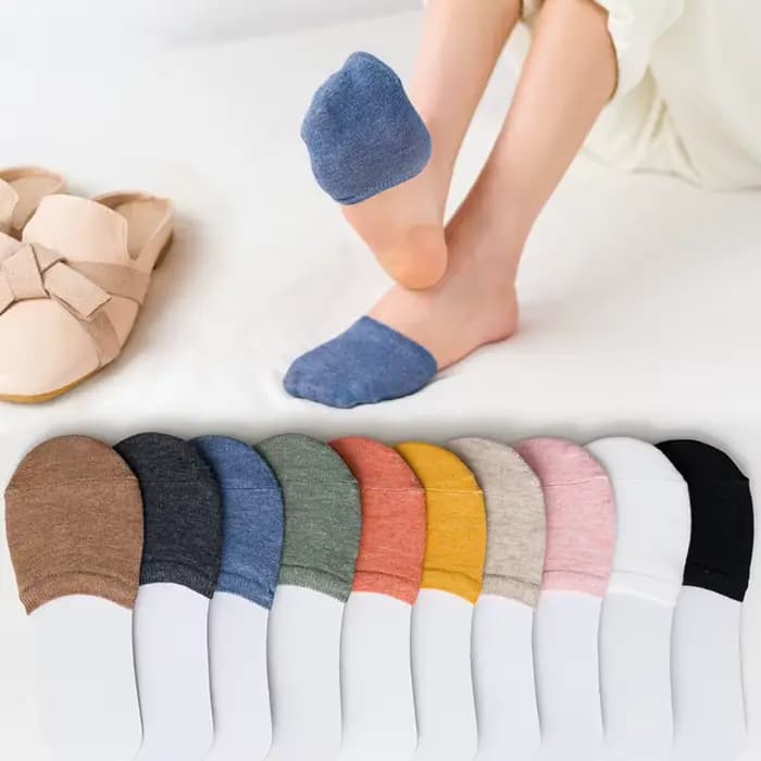 10 pièces = 5 paires avant-pied demi-pied orteil chaussettes femmes été chaussettes invisibles couverture femme respirant No Show chaussettes couleur bonbon