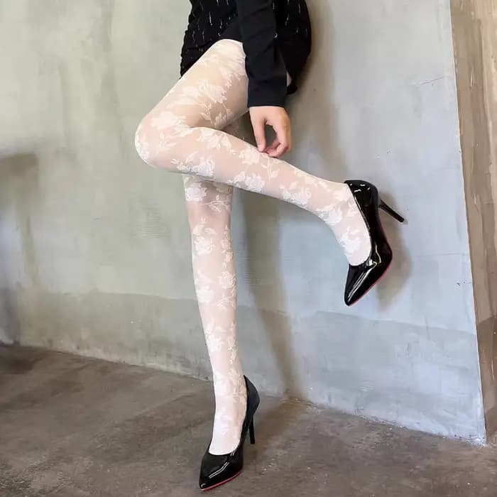 1 paire de collants anti-déchirure pour femmes très extensibles