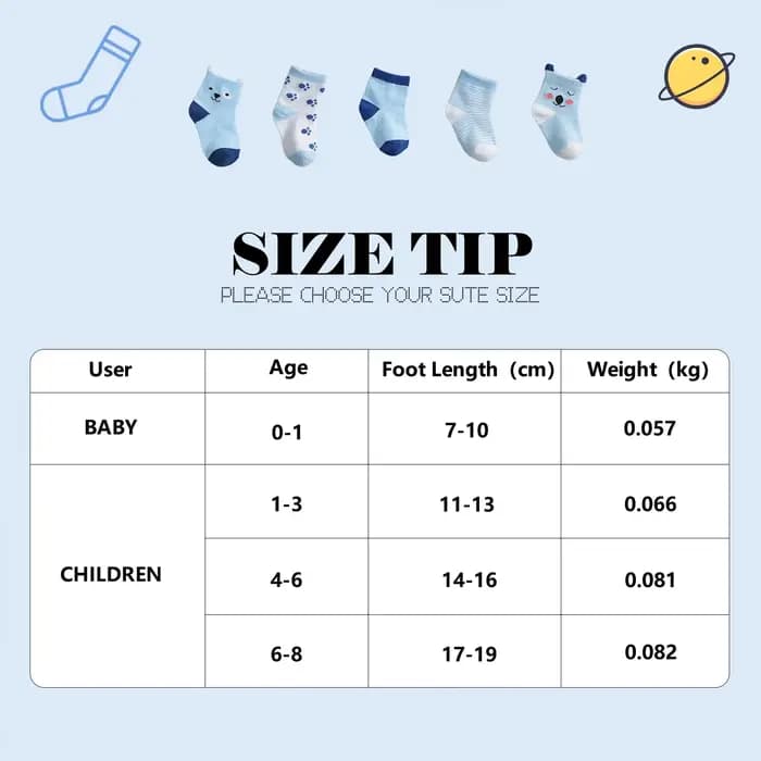 10 paires de chaussettes pour bébé