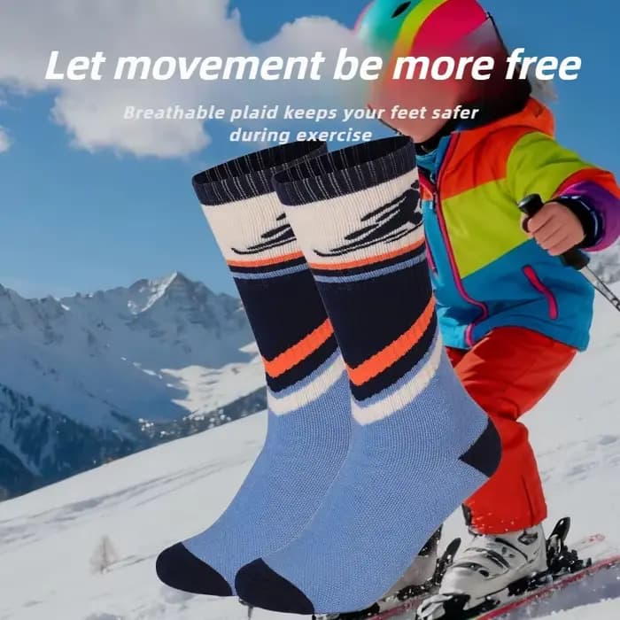 Chaussettes de ski pour enfants Sports de plein air épaissir chaud Long genou haute neige hiver ski snowboard patinage cadeau chaussette pour garçon fille