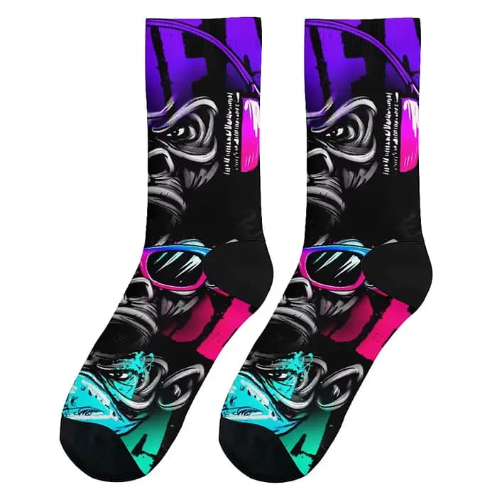 Chaussettes de style hip-hop rétro amusantes pour hommes