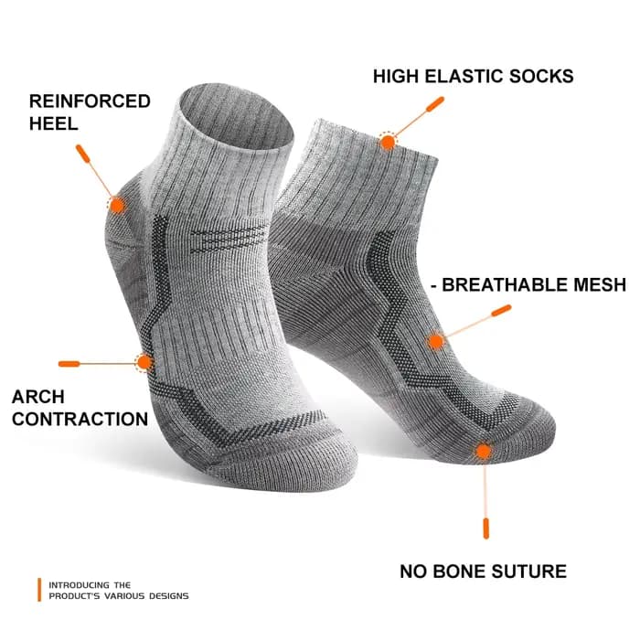 WRELS Chaussettes en laine mérinos pour hommes