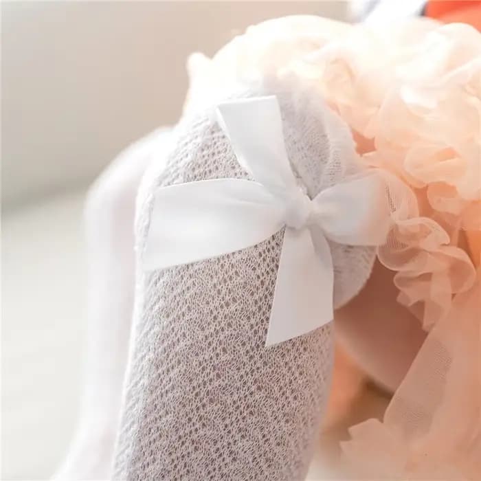 Chaussettes hauteur genou avec nœud papillon pour enfants, jambières pour tout-petits, chaussettes douces pour bébés filles, cadeau de fête, princesse, mignon, nouveau