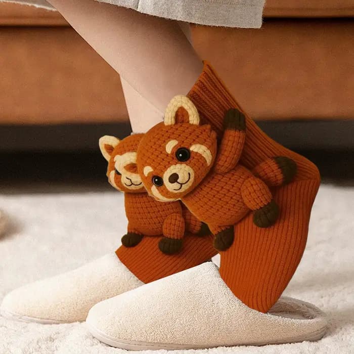 Chaussettes en tricot d'animaux 3D