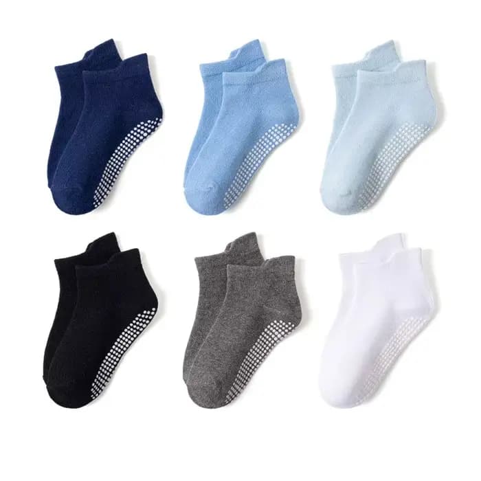 6 paires de chaussettes antidérapantes pour enfants de 0 à 5 ans