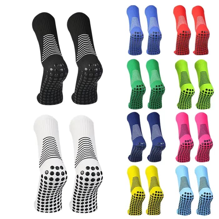 Chaussettes de football antidérapantes en silicone pour hommes et femmes