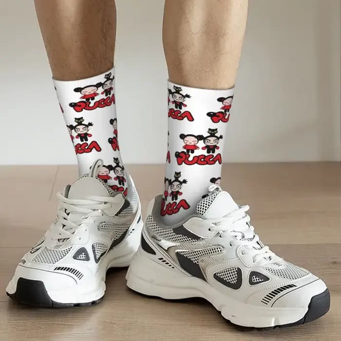 Chaussettes longues Pucca et Garu pour hommes et femmes