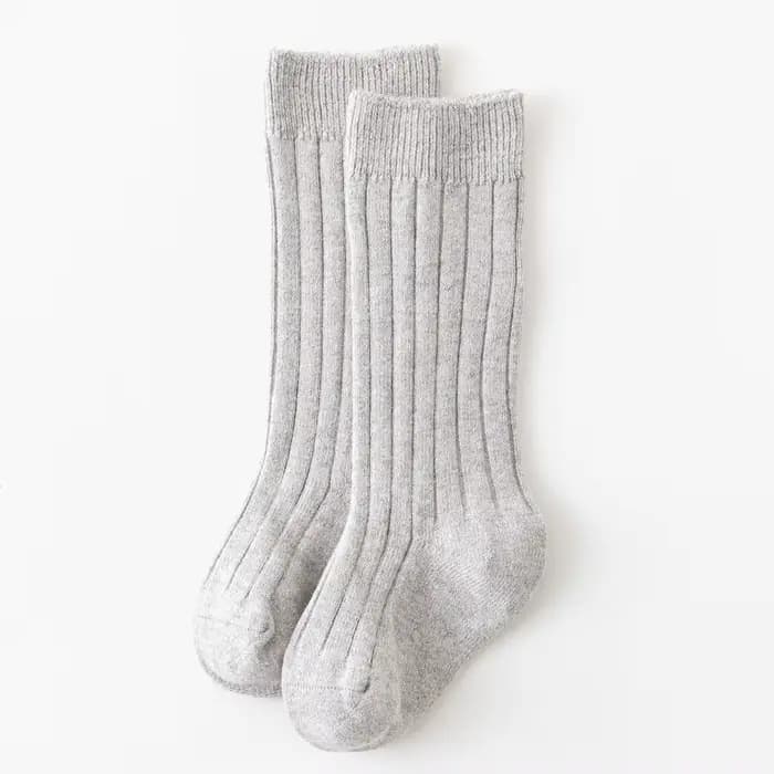 Chaussettes hautes en coton à rayures pour bébé fille et garçon de 0 à 3 ans