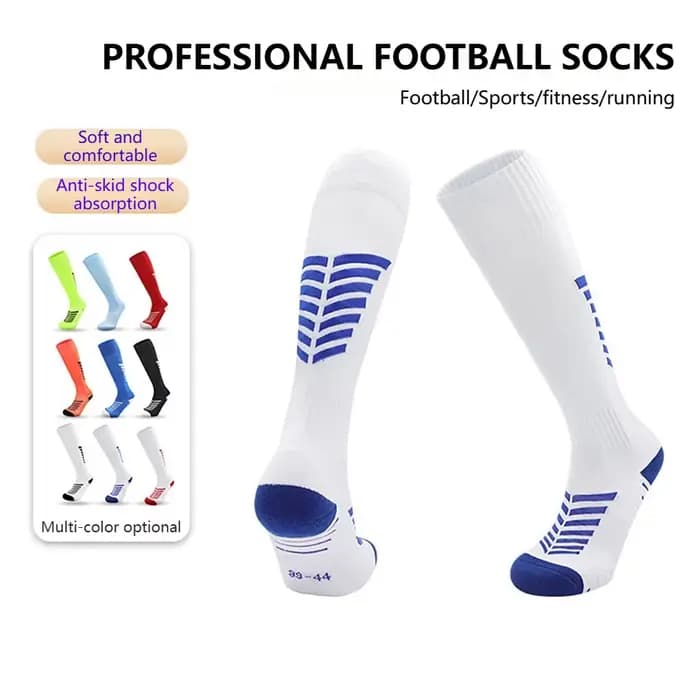 Loogdeel chaussettes de Football professionnelles chaussettes à Tube haut pour enfants chaussettes de sport longues respirantes antidérapantes pour hommes