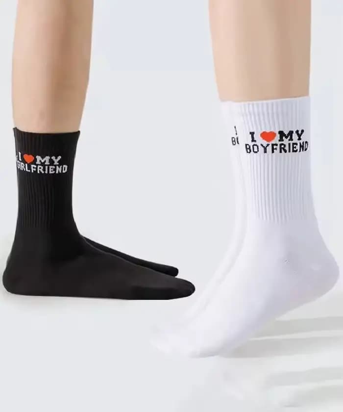 1/4 paires de chaussettes de couple pour la Saint-Valentin