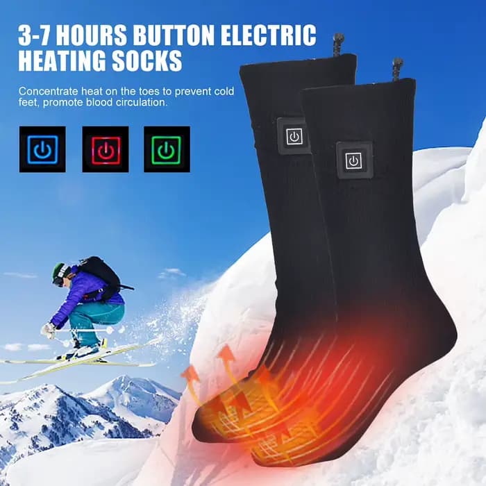 1 paire de chaussettes chauffantes d'hiver